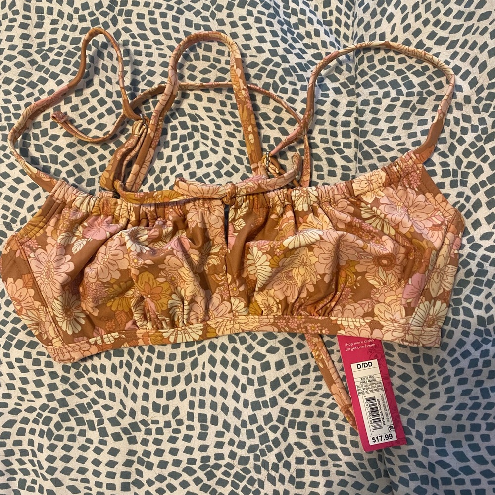 Floral bikini top